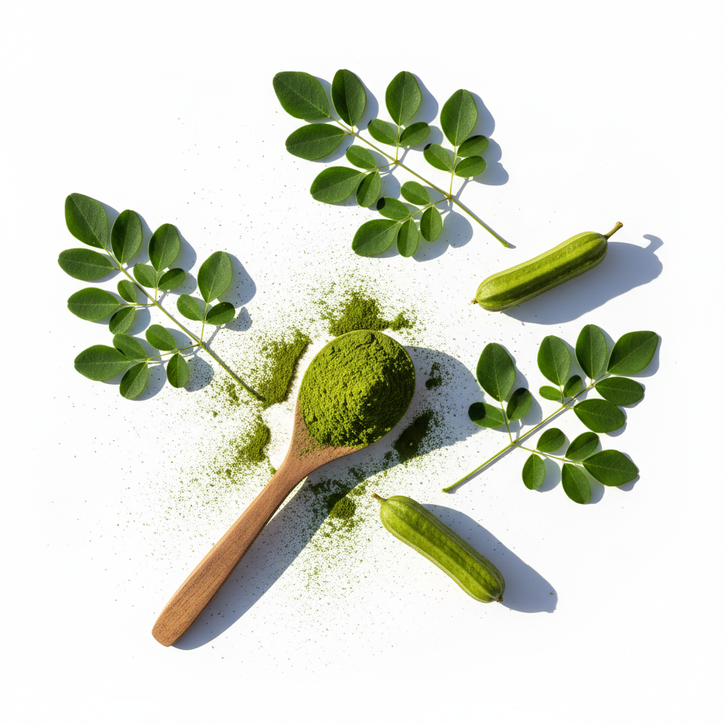 Moringa Powder β Creative Flat Lay