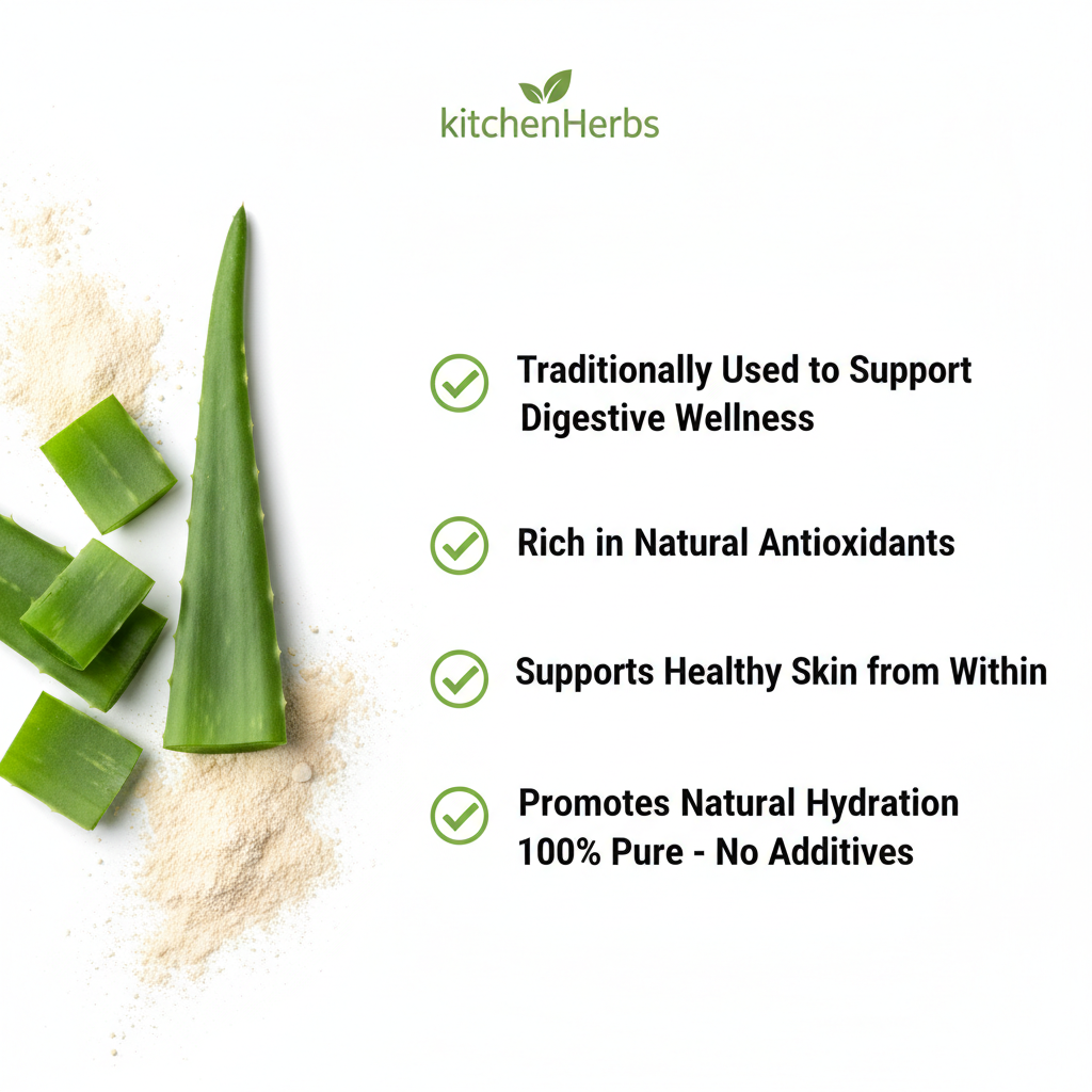 Aloe Vera Powder Benefits Infographic