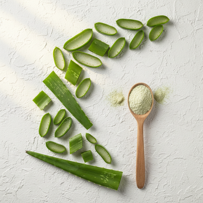 Aloe Vera Powder Flat Lay