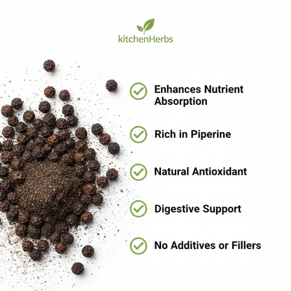 Black Pepper Powder Benefits Infographic