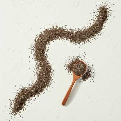 Chia Seeds Flat Lay