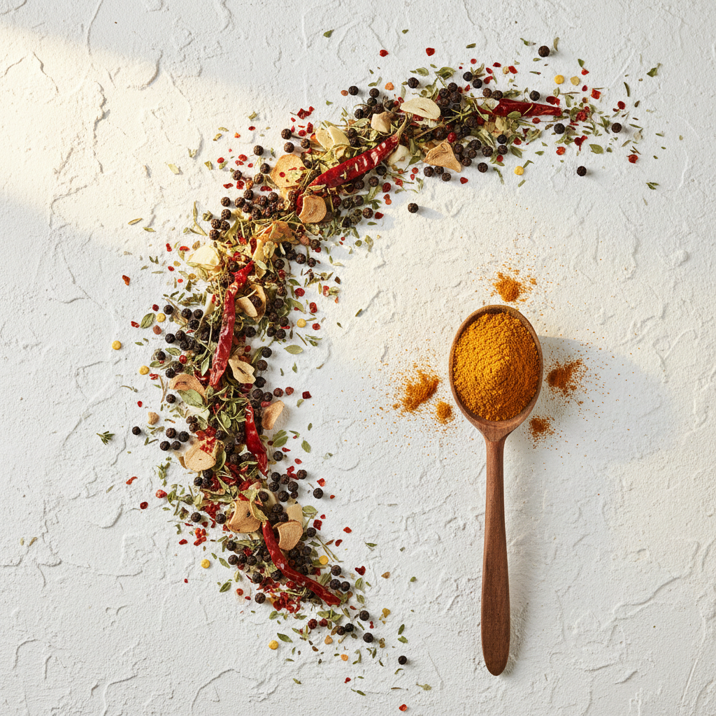 Chicken Spice Flat Lay