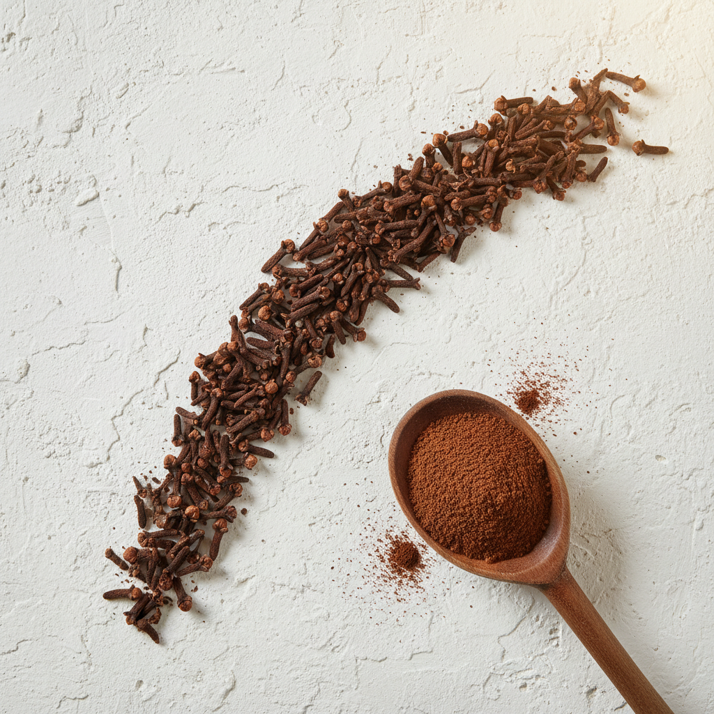 Clove Powder Flat Lay