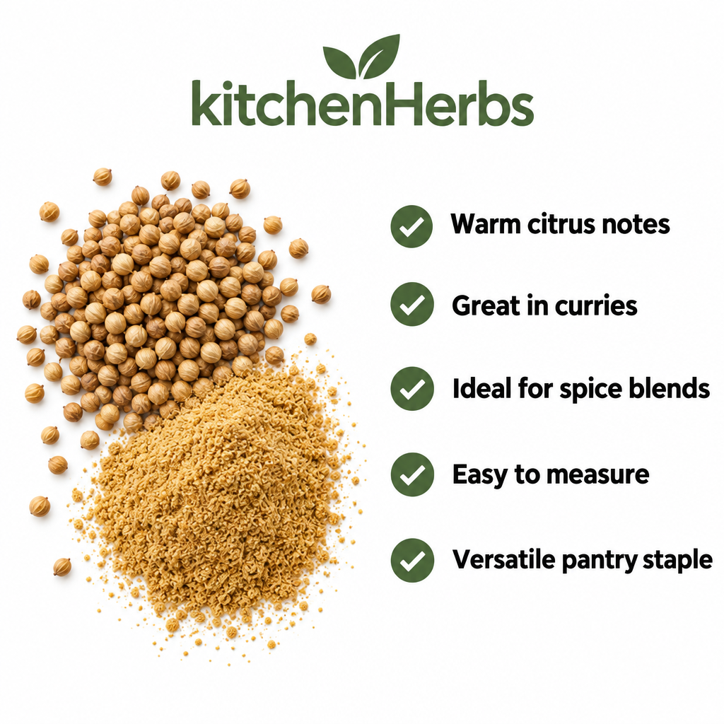 Coriander Powder benefits infographic