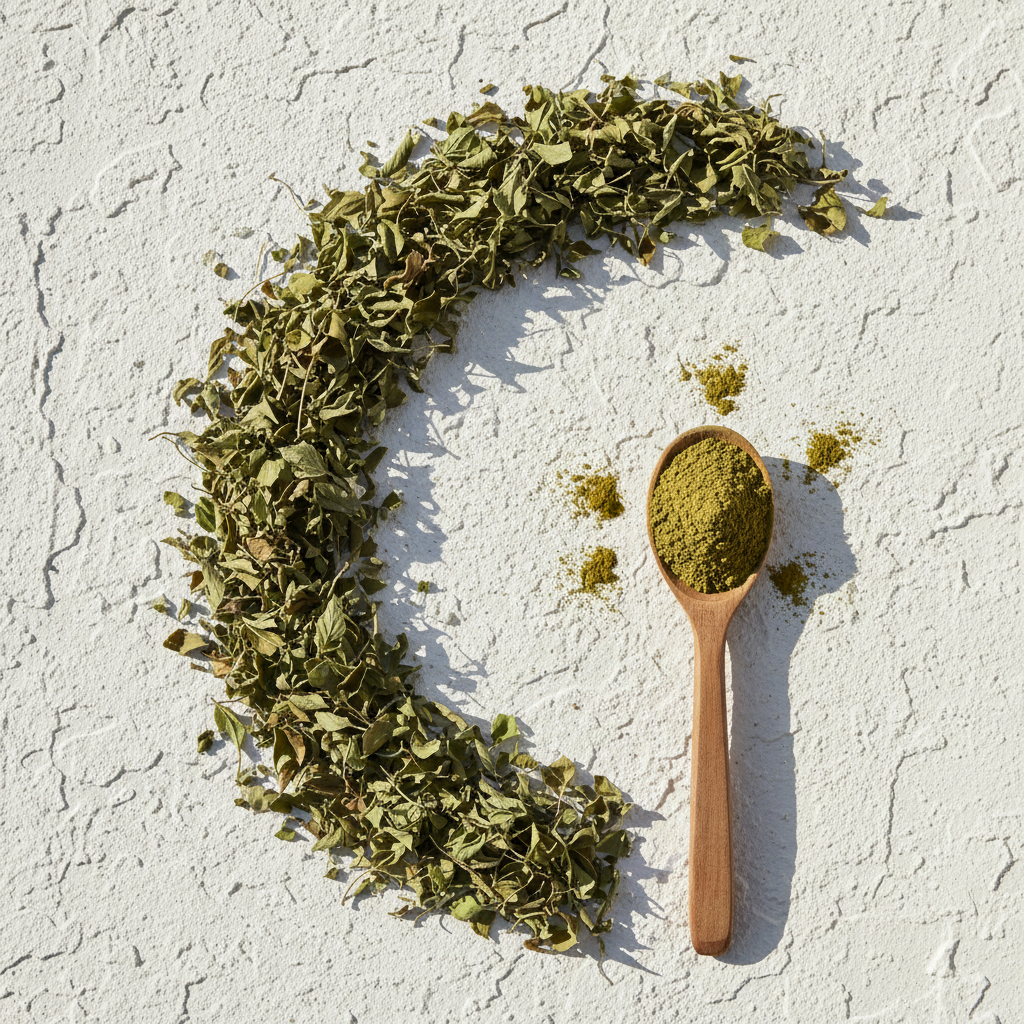 Dry Tulsi Flat Lay