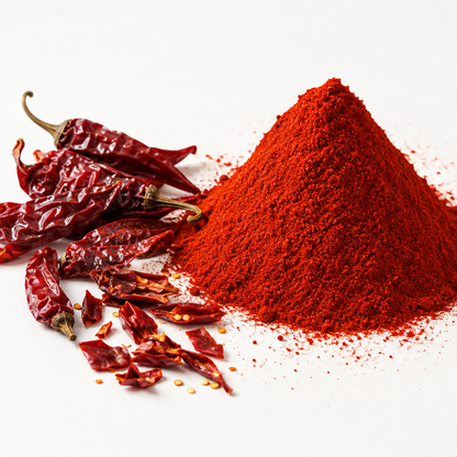 Kashmiri red chilli powder product shot