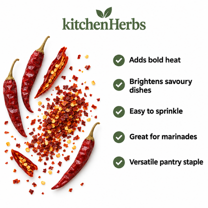 Red chilli flakes benefits infographic