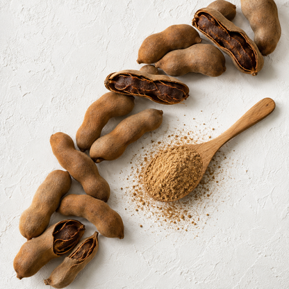 Tamarind Powder creative flat lay
