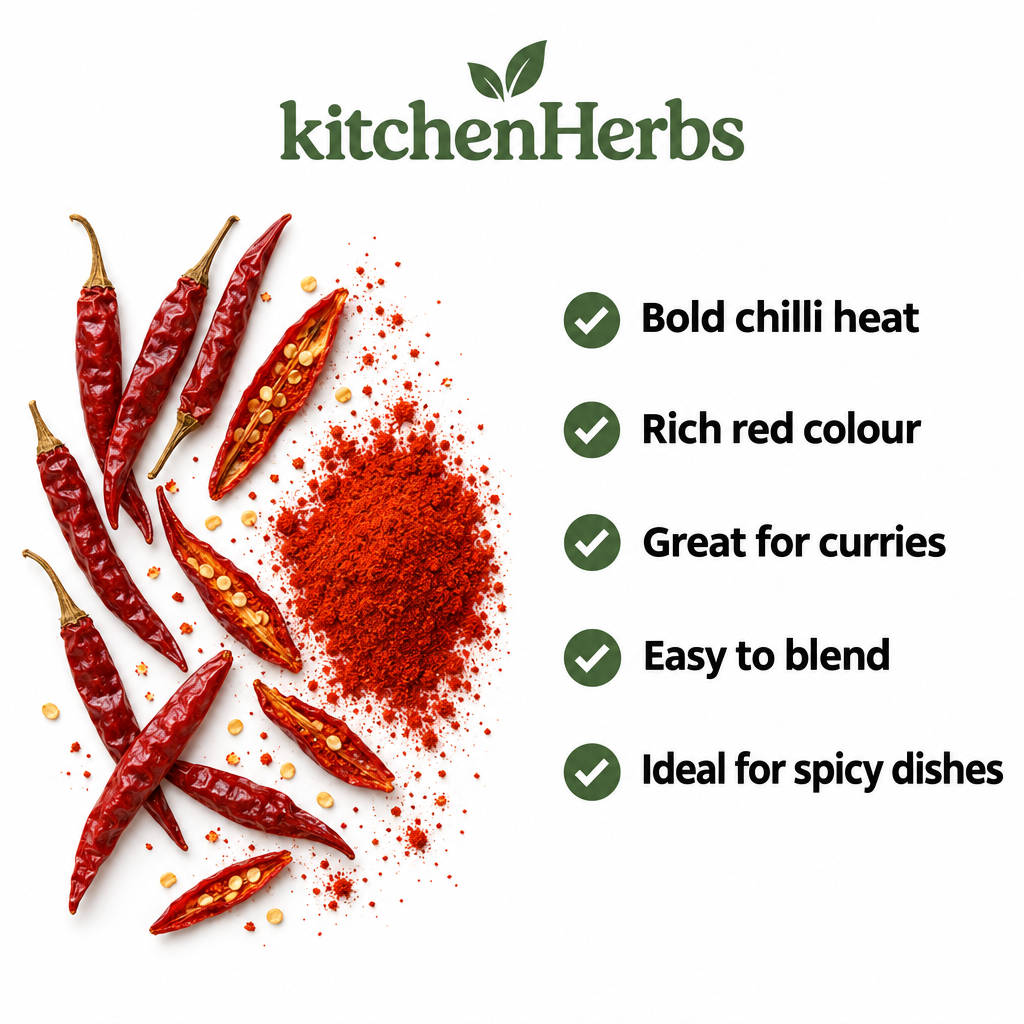 Teja Red Chilli Powder benefits infographic